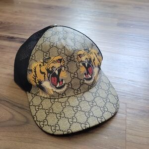 Gucci Tiger GG Print Baseball Cap